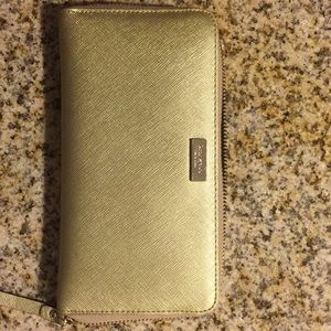 Kate Spade gold zipper wallet